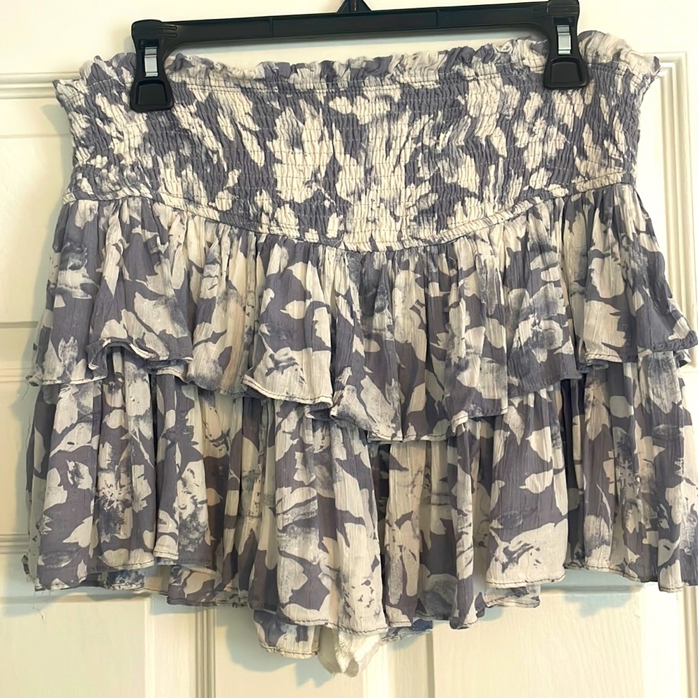 Mustard Seed brand blue and off white skort.  Never worn but tag removed.